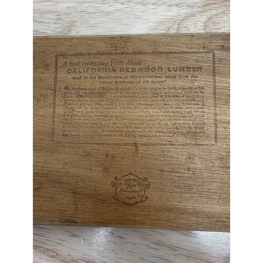 Vtg Golden State Box Factory California Redwood Tray San Gabriel Fiesta‎ 14
